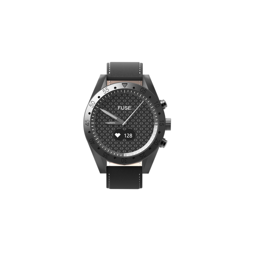 WEEPLUG Fuse HR Black – Montre Hybride Connectée | Cardio & Notifications Bluetooth
