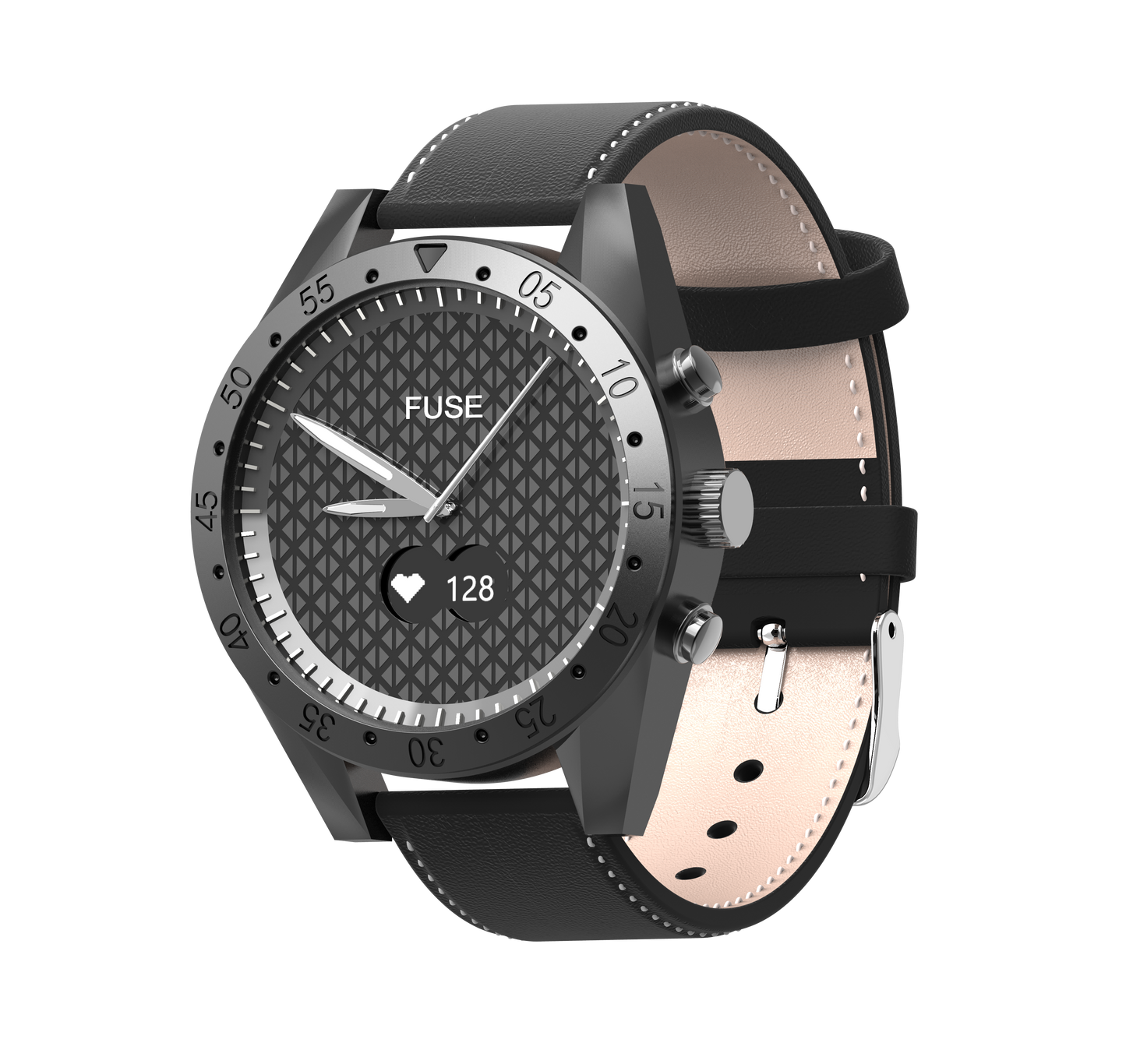 WEEPLUG Fuse HR Black – Montre Hybride Connectée | Cardio & Notifications Bluetooth