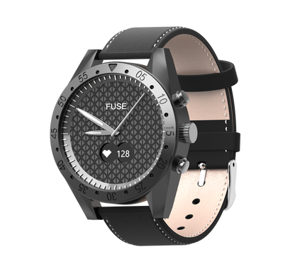WEEPLUG Fuse HR Black – Montre Hybride Connectée | Cardio & Notifications Bluetooth