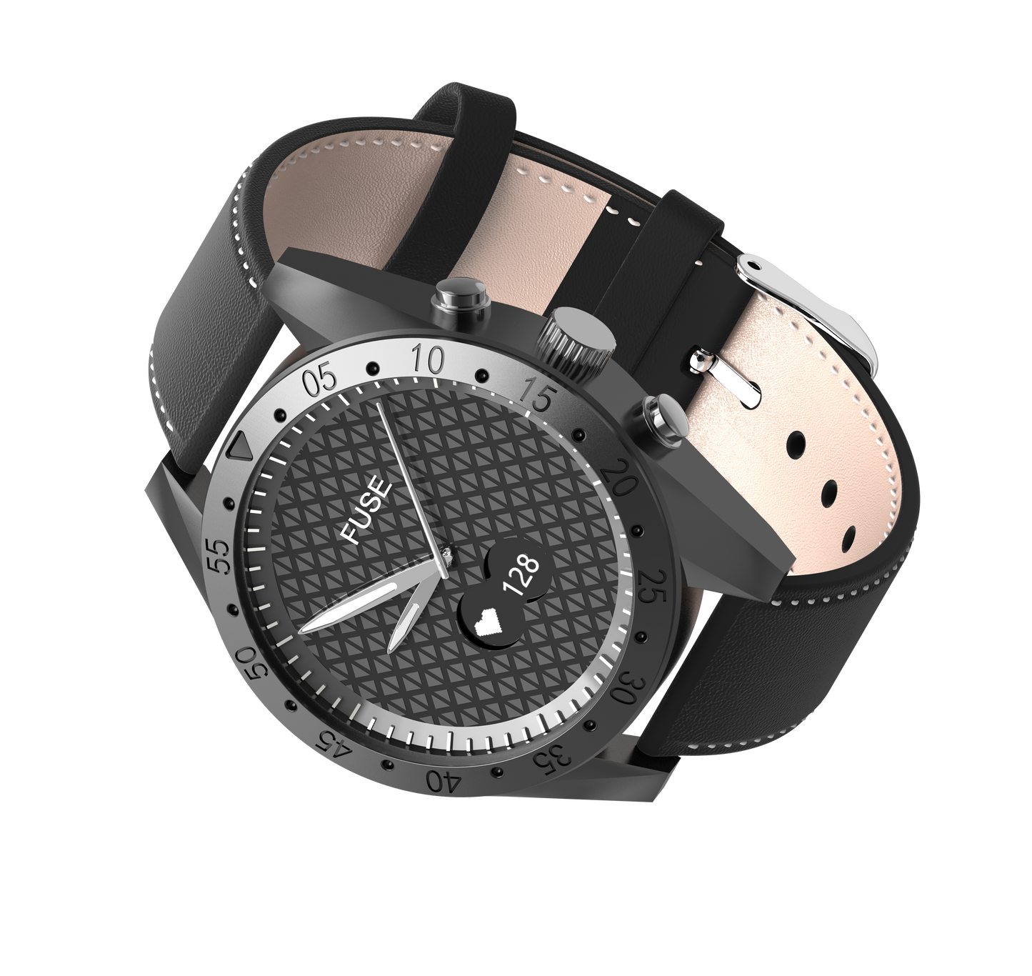 WEEPLUG Fuse HR Black – Montre Hybride Connectée | Cardio & Notifications Bluetooth